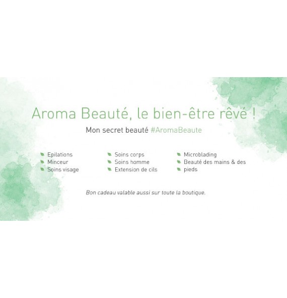 Chèque cadeau 50 € - Aroma beauté | Aroma Beauté