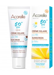 CRÈME SOLAIRE BÉBÉ BIO 50ML SPF 50+ ACORELLE | Aroma Beauté Lyon 4