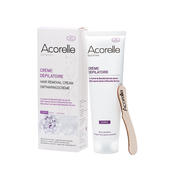 Crème dépilatoire naturelle 150 ml  Acorelle| Aroma Beauté Lyon 4