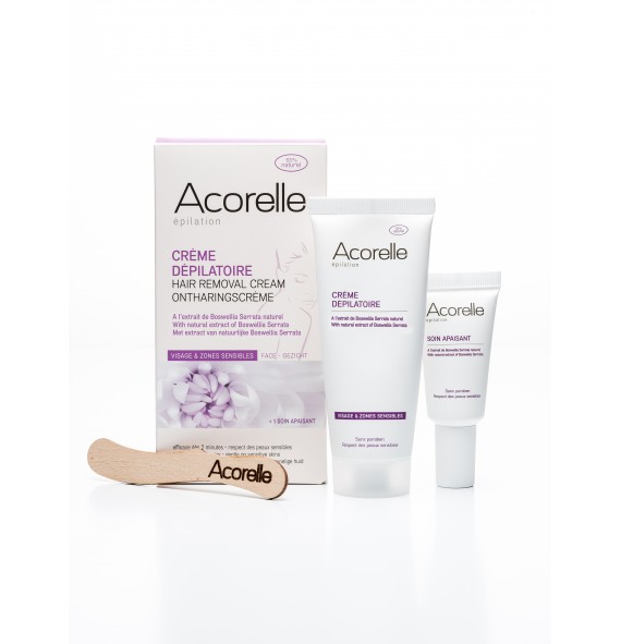 Crème dépilatoire visage et maillot 75 ml Acorelle| Aroma Beauté Lyon 4