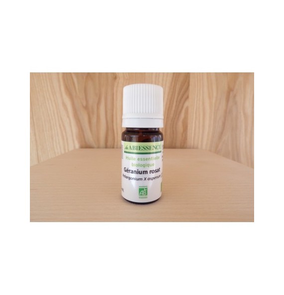 Huile essentielle bio de géranium rosat 5ml Abiessence | Aroma Beauté