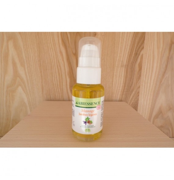 Huile de massage biologique jambes légères Abiessence | Aroma Beauté