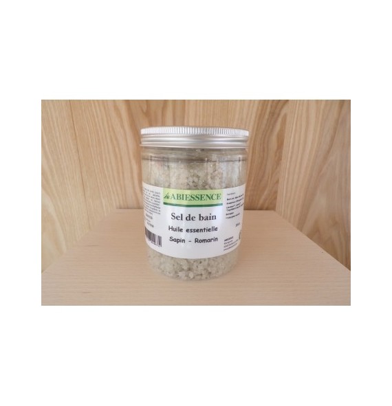 Sel de bain 250 g de sapin et de romarin abiessence | Aroma Beauté