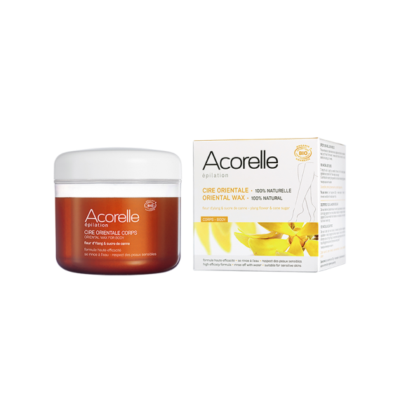 Cire orientale bio avec bandes 300 gr Acorelle | Aroma Beauté Lyon 4