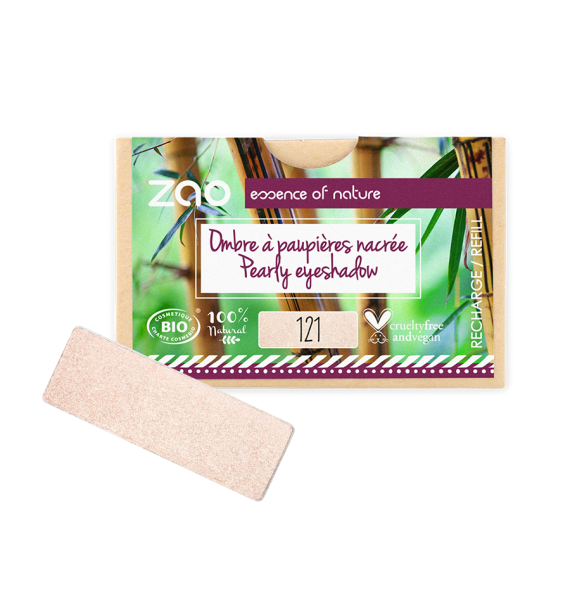 Recharge 121 OAP rectangle Ivoir nacrée Zao Makeup | Aroma Beauté Lyon