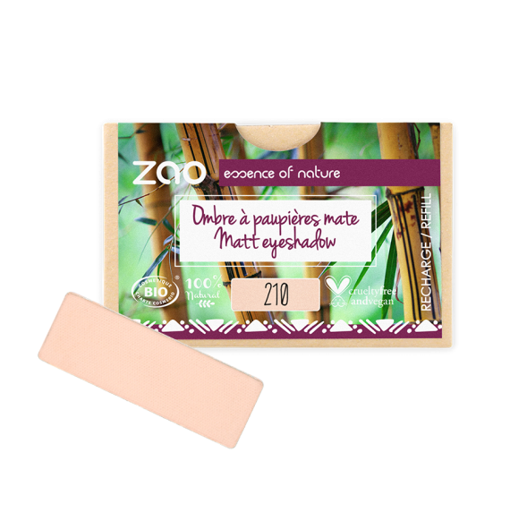 Recharge 210 OAP rectangle Rose pèche Zao Makeup | Aroma Beauté Lyon 4