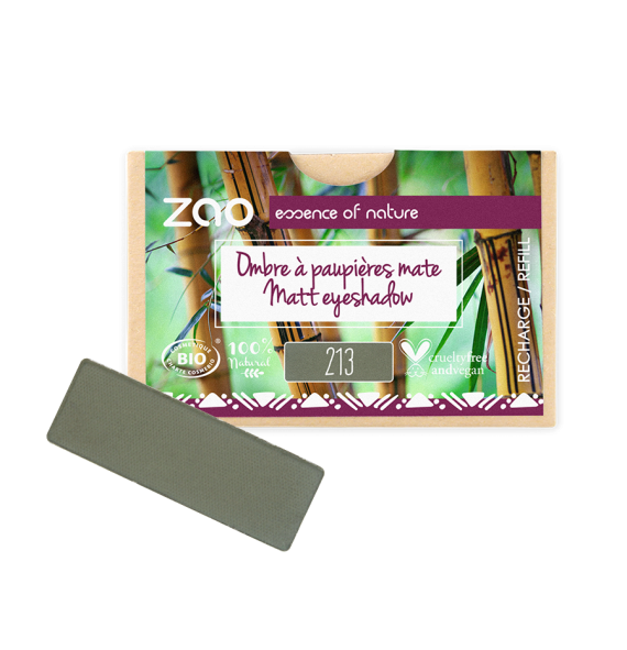 Recharge 213 OAP rectangle Vert militaire Zao Makeup | Aroma Beauté
