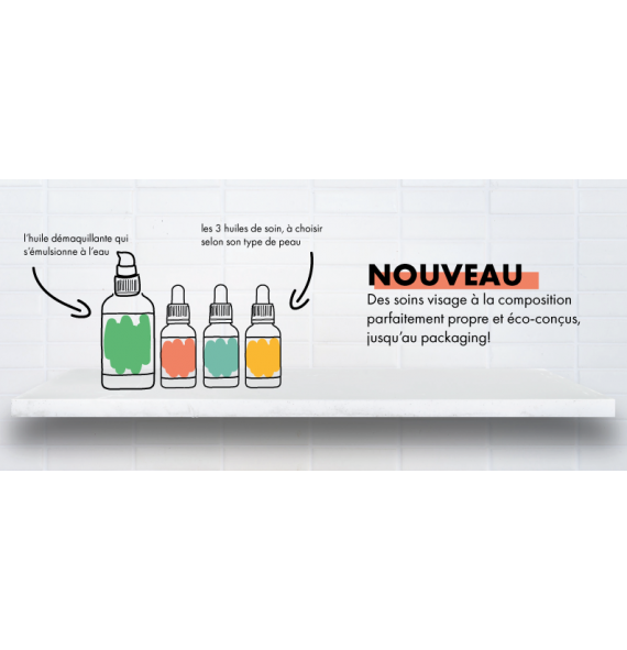 Huile de soin peaux mixtes bio 30 ml Clemenceetvivien| Aroma Beauté
