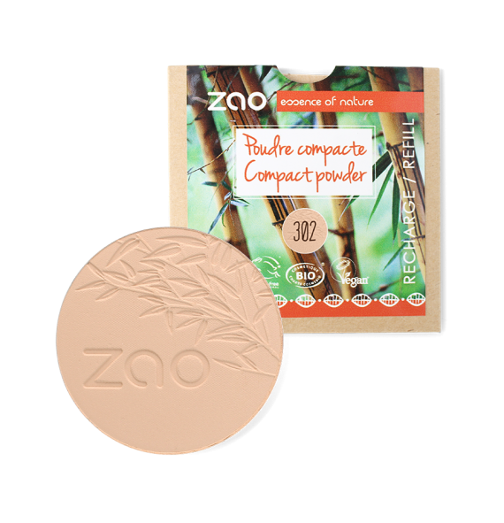 Recharge poudre compacte 302 Beige orangé|Zao MakeUp