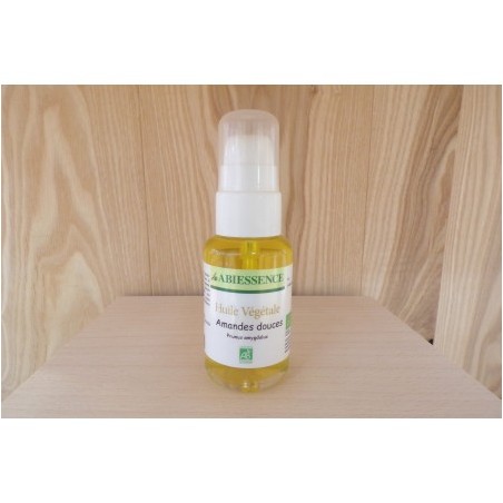 Huile végétale amande douce 50ml - Abiessence| Aroma Beauté
