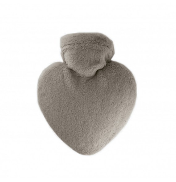 Bouillotte coeur à polaire grise Hugo Frosch | Aroma Beauté Lyon 4