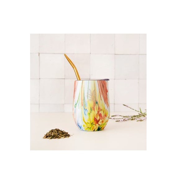 Calebasse isotherme effet arcoiris et sa bombilla Orginal maté | Aroma