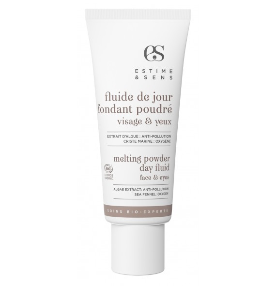 Fluide de jour fondant poudré 40 ml Estime & Sens | Aroma Beauté Lyon