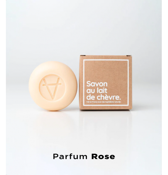 Savon au lait de chèvre parfum rose - Amalthee