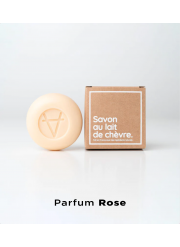 Savon au lait de chèvre parfum rose - Amalthee