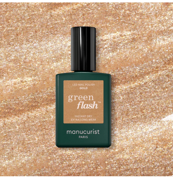 Vernis green flash Gold 15ml Manucurist | Aroma Beauté