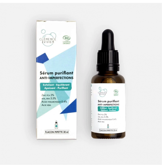 Sérum purifiant anti-imperfections clémence & vivien | Aroma Beauté
