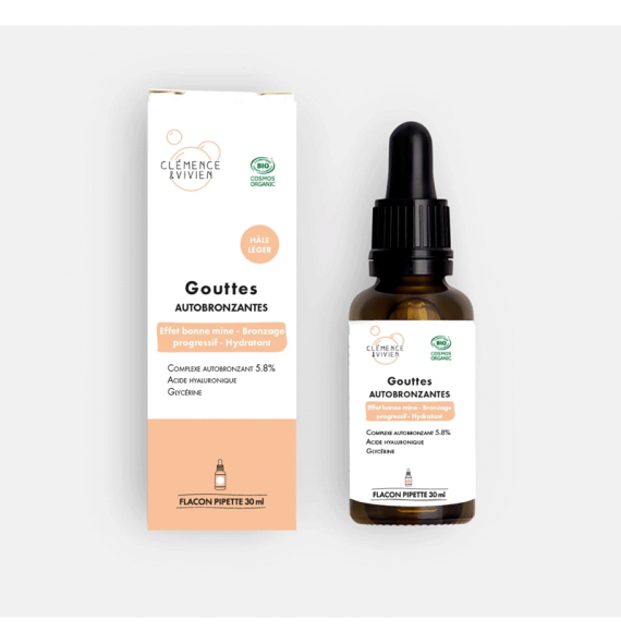 Gouttes autobronzantes hâle léger clémence & vivien | Aroma Beauté Lyon