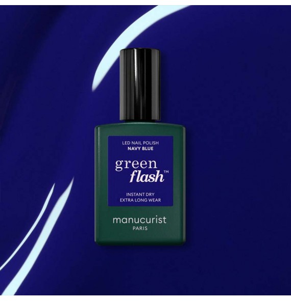 Vernis green flash NAVY BLUE 15ml Manucurist | Aroma Beauté