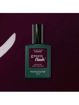 Vernis green flash Aubergine 15ml Manucurist | Aroma Beauté