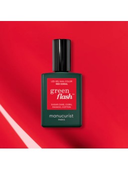 Vernis green flash Red Coral 15ml Manucurist | Aroma Beauté