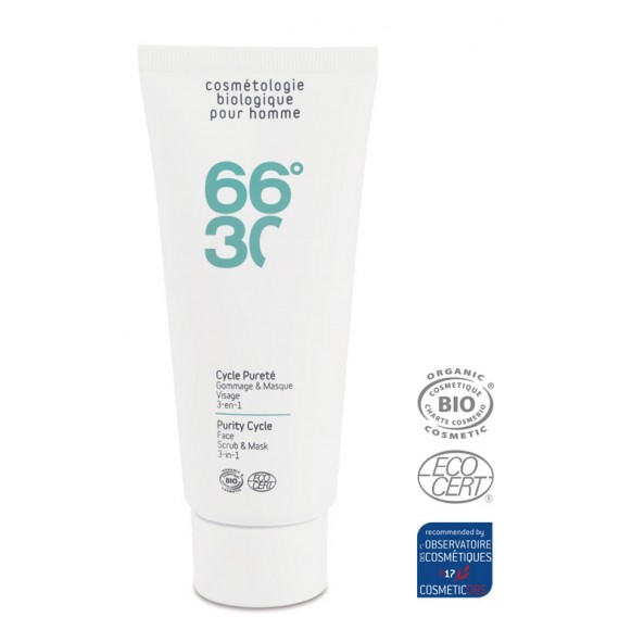 Cycle pureté gommage & masque visage 100ml - 66°30 | Aroma Beauté boutique
