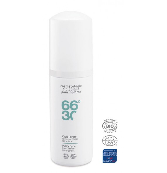 Cycle pureté nettoyant visage 125 ml - 66°30 | Aroma Beauté boutique