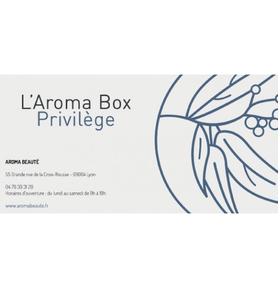 Chèque cadeau aroma box privilège - Aroma beauté | Aroma Beauté