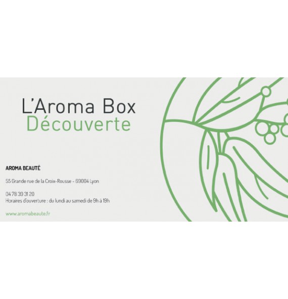 Chèque cadeau aroma box découverte - Aroma beauté | Aroma Beauté
